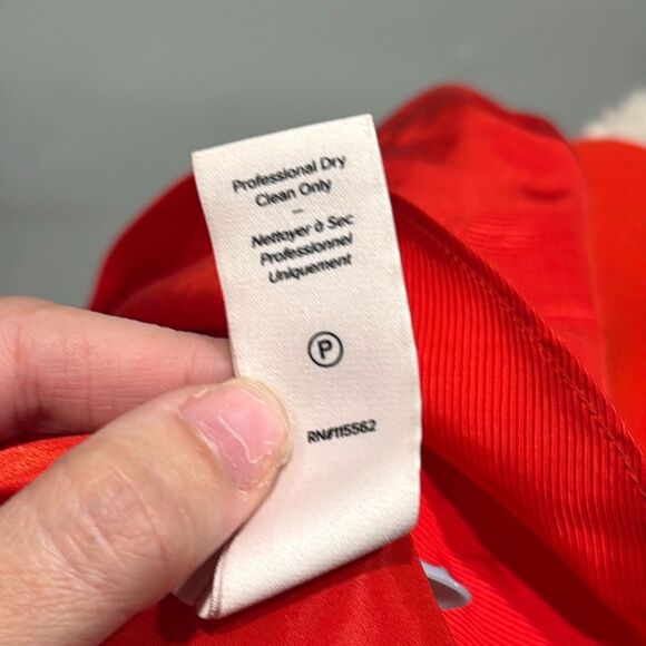 Cinq A Sept Adrie One Shoulder Ruffle Red Mini Cocktail Dress Size 4 EUC - Picture 6 of 9